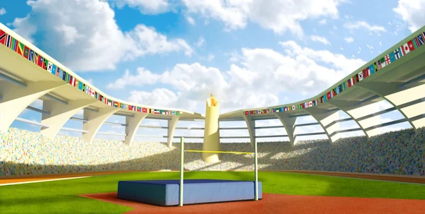 Stadion Olimpijski - skok wzwyż — Zdjęcie stockowe