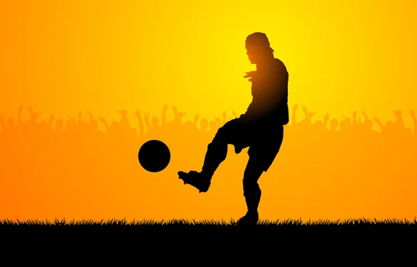 踢足球 — 图库矢量图片