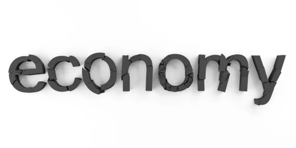Economy broken — Stock Photo, Image