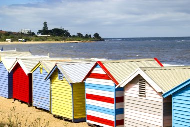 brighton Plajı melbourne, Avustralya yanındaki kutuları banyo