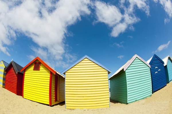 Cassette da bagno sulla spiaggia di Brighton vicino a Melbourne, Australia — Foto Stock