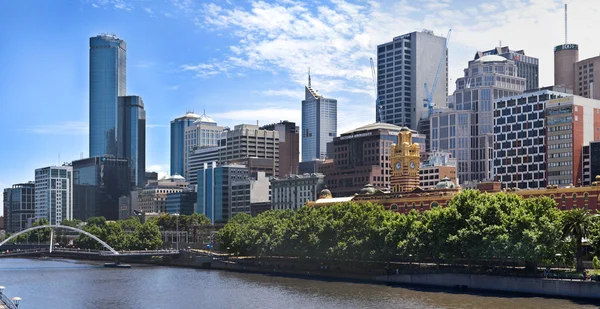 Melbourne cidade - Victoria - Austrália Fotos De Bancos De Imagens