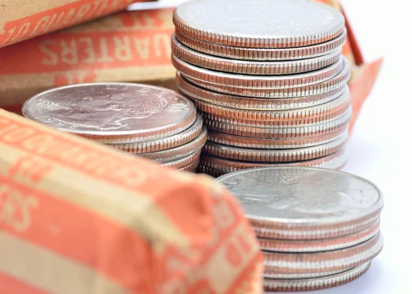Stack Of Quarters — Stock Photo, Image