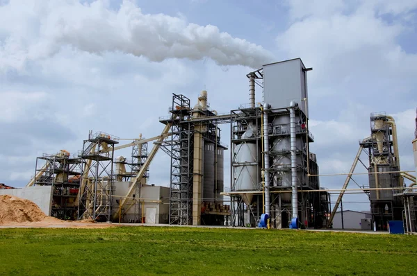 stock image Woodchip production