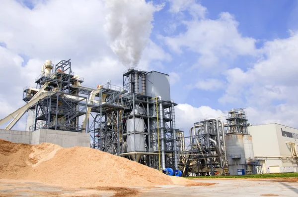 stock image Woodchip production