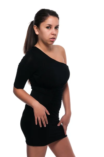 Liten, svart kjole – stockfoto