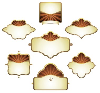 Set of vector labels clipart