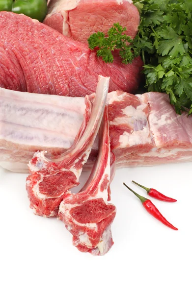 Asortyment surowego mięsa — Zdjęcie stockowe