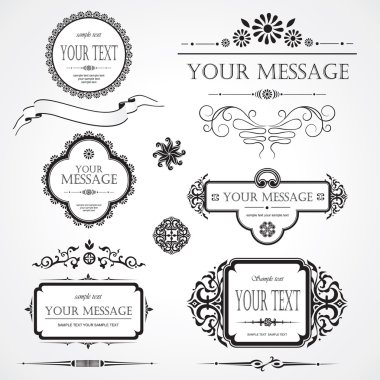 Set of design elements clipart