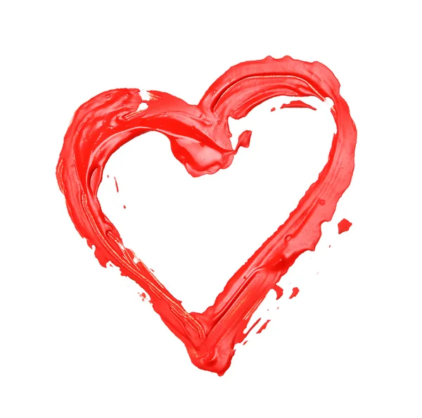 Esboço pintado de coração — Fotografia de Stock