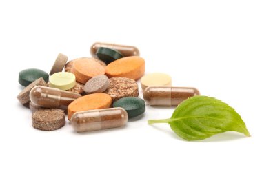 Vitamins, pills and tablets clipart