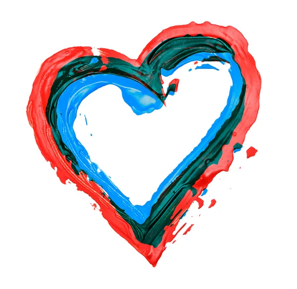 Καρδιά ζωγραφισμένο περίγραμμα — Φωτογραφία Αρχείου