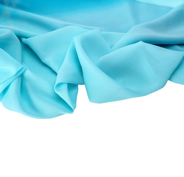 Fond abstrait tissu de soie bleu — Photo
