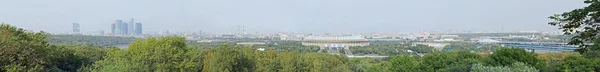 stock image Panorama of Moscow in Vorobyovy Gory