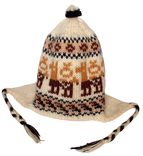 Gebreide winter hoed gemaakt van wol — Stockfoto