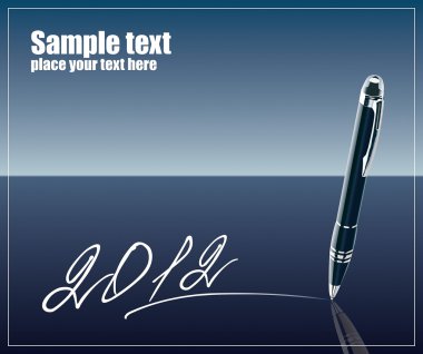 New 2012 Year Pen clipart