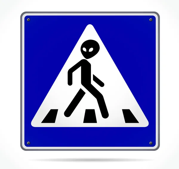 外国人の横断歩道の標識 — ストックベクタ