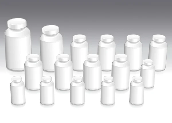 Ensemble de flacons de médicaments — Image vectorielle