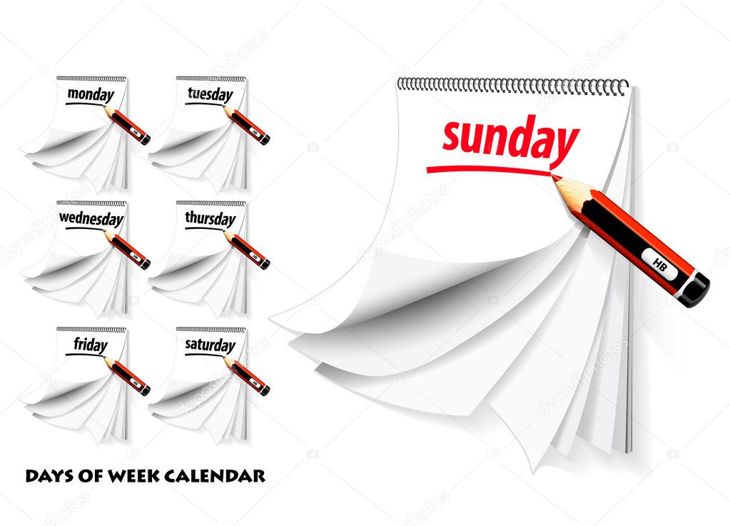 Days of Week Calendar