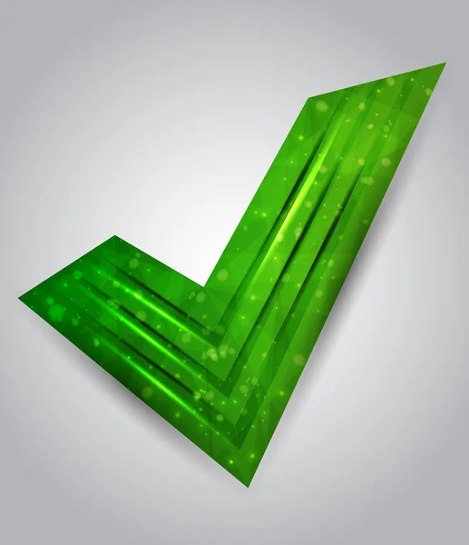 Yeşil onay işareti — Stok Vektör