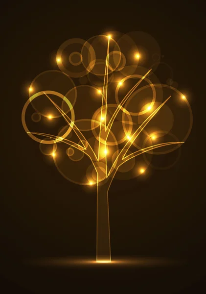 Gold tree — Stock Vector