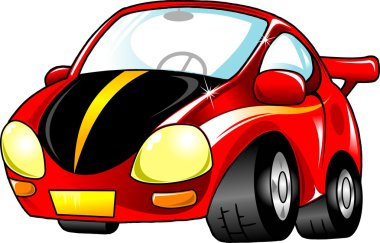 Small red car clipart