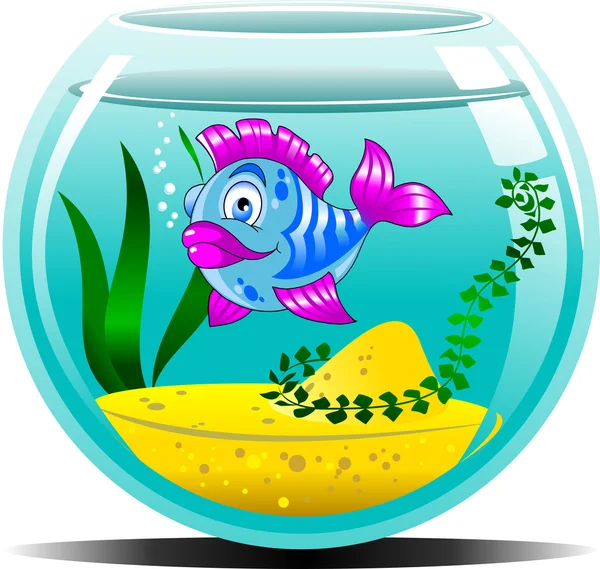 Modré akvárium — Stockový vektor