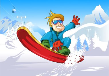 yukarı snowboard