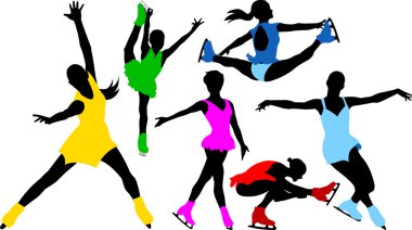 Figure skating - collection clipart