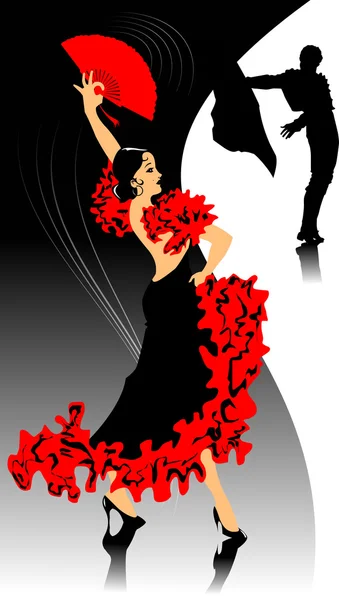 Background flamenco — Stock Vector