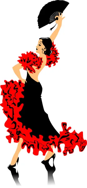 Flamenco enflammé — Image vectorielle