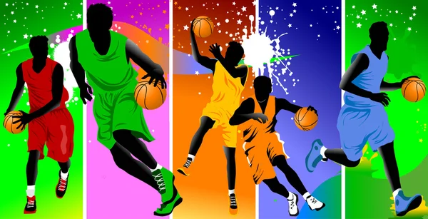 Campeones de baloncesto — Vector de stock