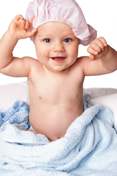 Clean baby after bath — Stock Photo, Image