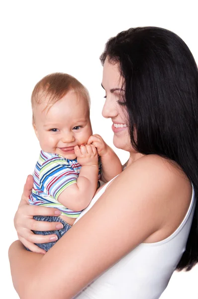 Imagen de madre feliz con bebé — Foto de Stock