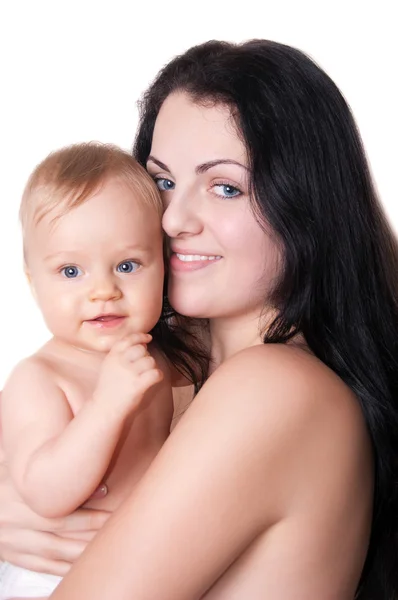 Imagen de madre feliz con bebé —  Fotos de Stock
