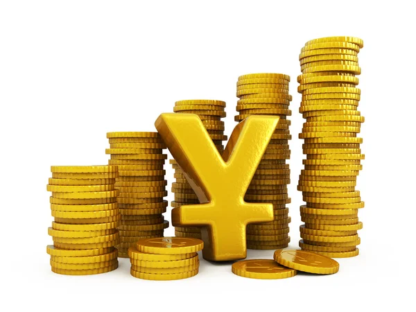 Yen monedas de oro —  Fotos de Stock