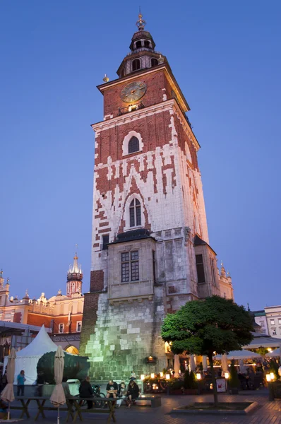 Torre del municipio gotico a Cracovia — Foto Stock