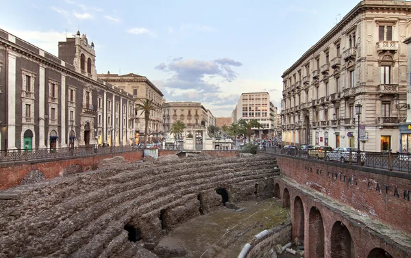 stock image Roman Amphitheatre in Catania