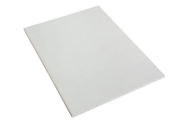 Folheto branco em branco ou capa de revista — Fotografia de Stock