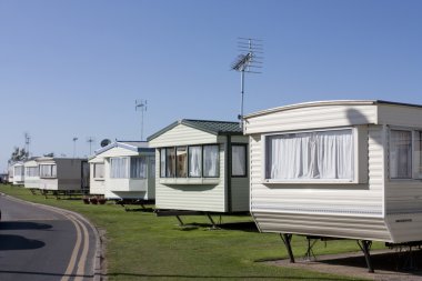 Row of caravans clipart