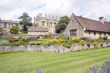 View of some old buildings and colleges in the city of oxford, u clipart