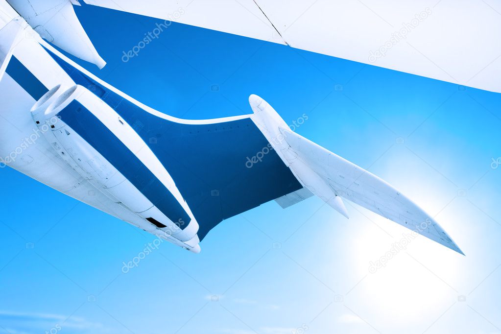 Detail of aircraft tail fin