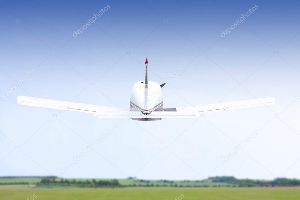 Small plane taking off