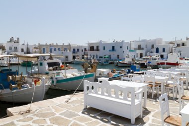 Port of Naoussa, Paros island , Greece clipart