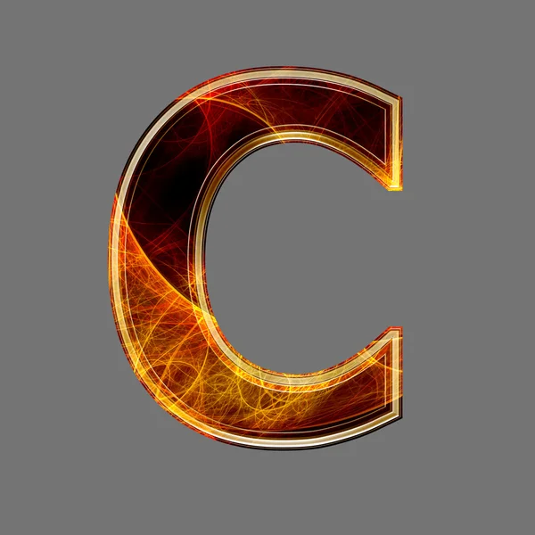 3d abstract and futuristic letter - C — Stock Photo, Image