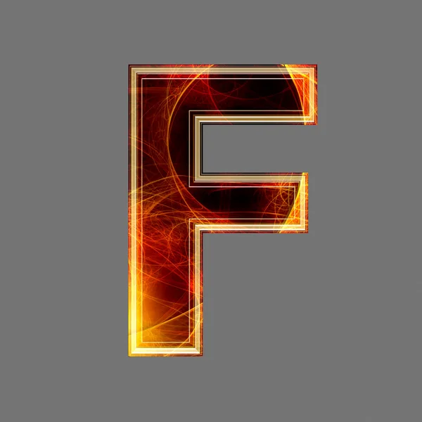 3d abstract and futuristic letter - F — Stock Photo, Image