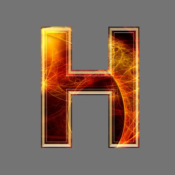 3d abstract and futuristic letter - H — Stock Photo, Image