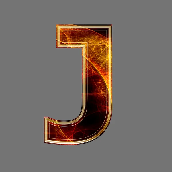 3d abstract and futuristic letter - J — Stock Photo, Image
