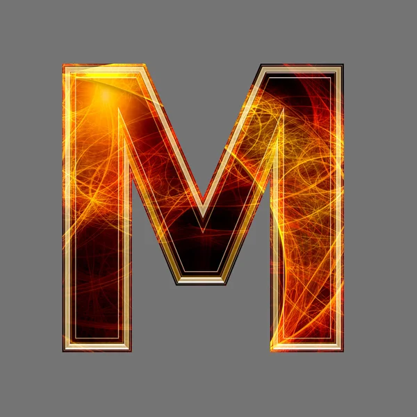 3d abstract and futuristic letter - M — Stock Photo, Image