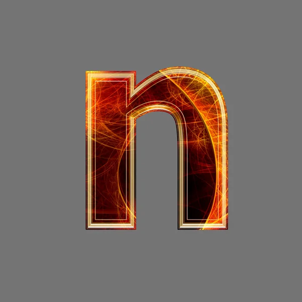3d abstract and futuristic letter - N — Stock Photo, Image